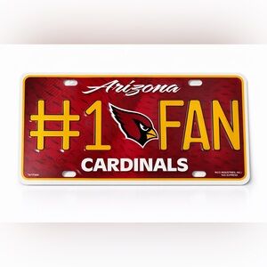 Arizona Cardinals #1 Fan License Plate NFL Cardinals Decor‎ novelty